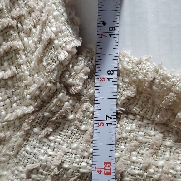 Cabi Blazer Medium Estate Chenille Double Breasted Woven Cream - Picture 8 of 9
